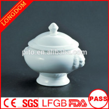 2014 hot sale hotel restaurant Chinese porcelain soup bowl with lid